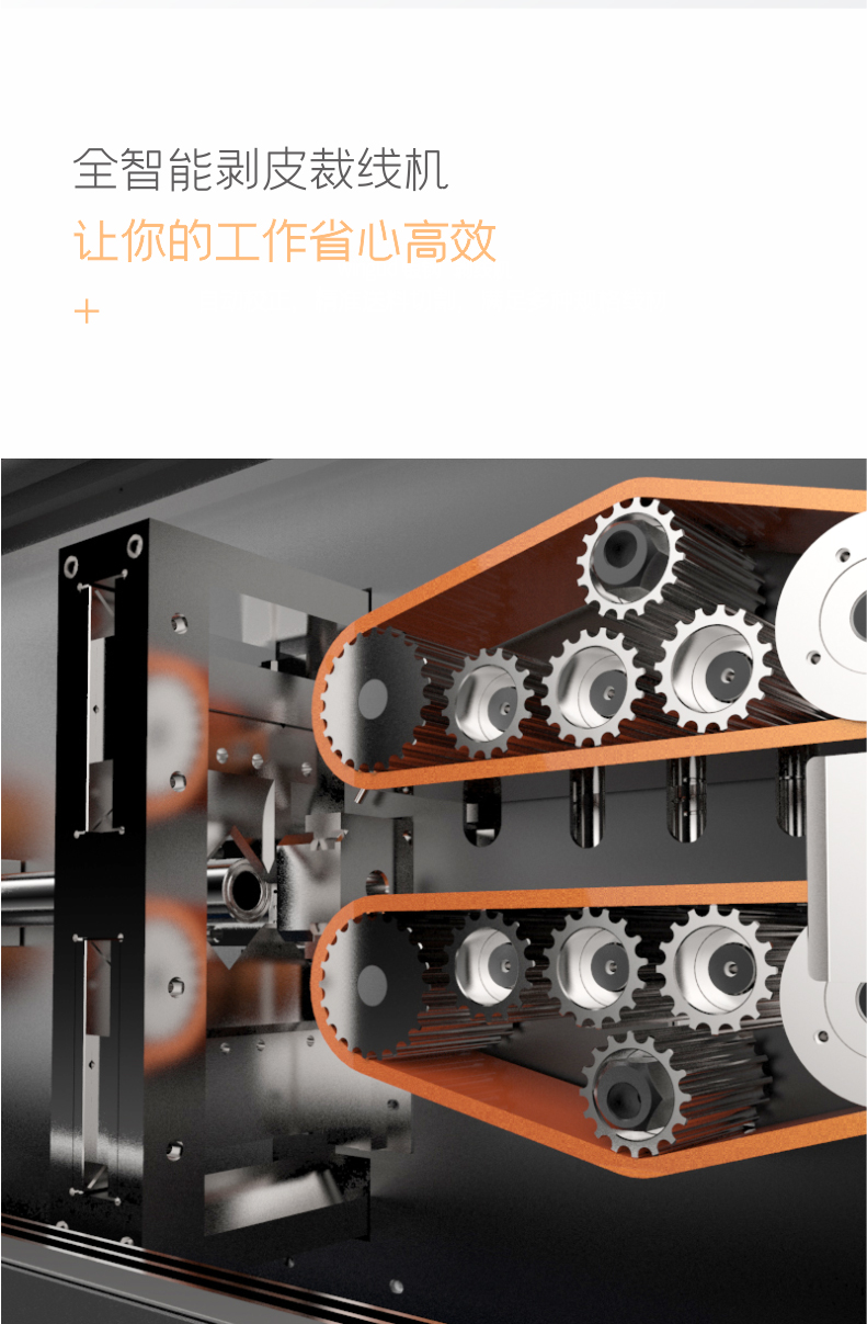 全自动大平方旋转剥皮裁线机